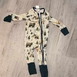 BAMBOO Forest Animal Print Footie